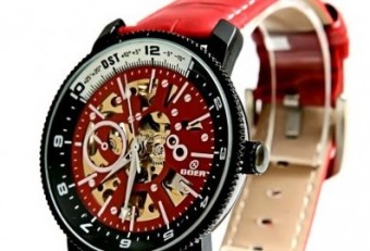 Ceas Goer Aviator Red Automatic