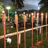 Faclie pentru gradina din bambus 90 cm